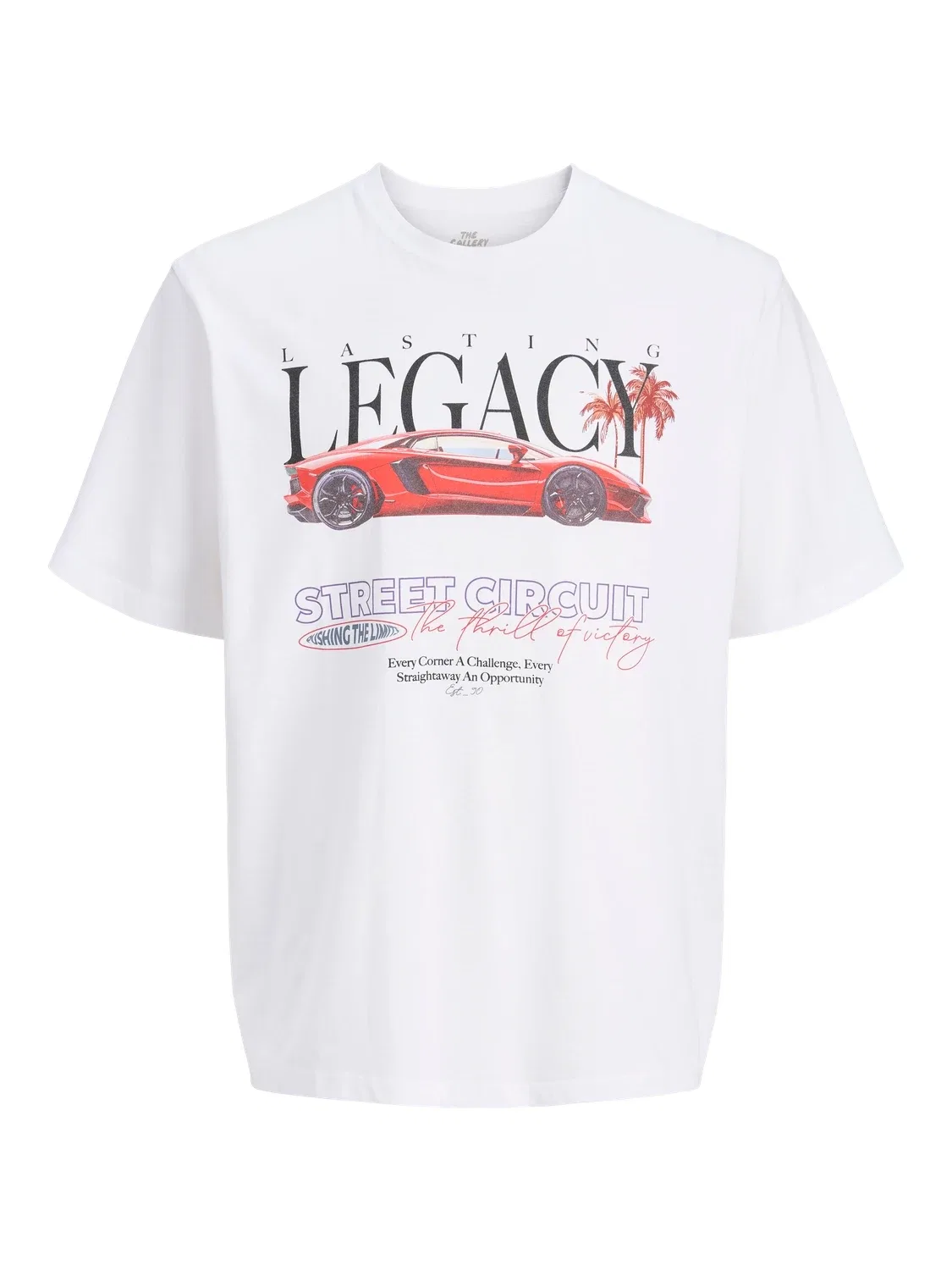 Футболка с принтом JACK & JONES Junior, bright white car — фото 2