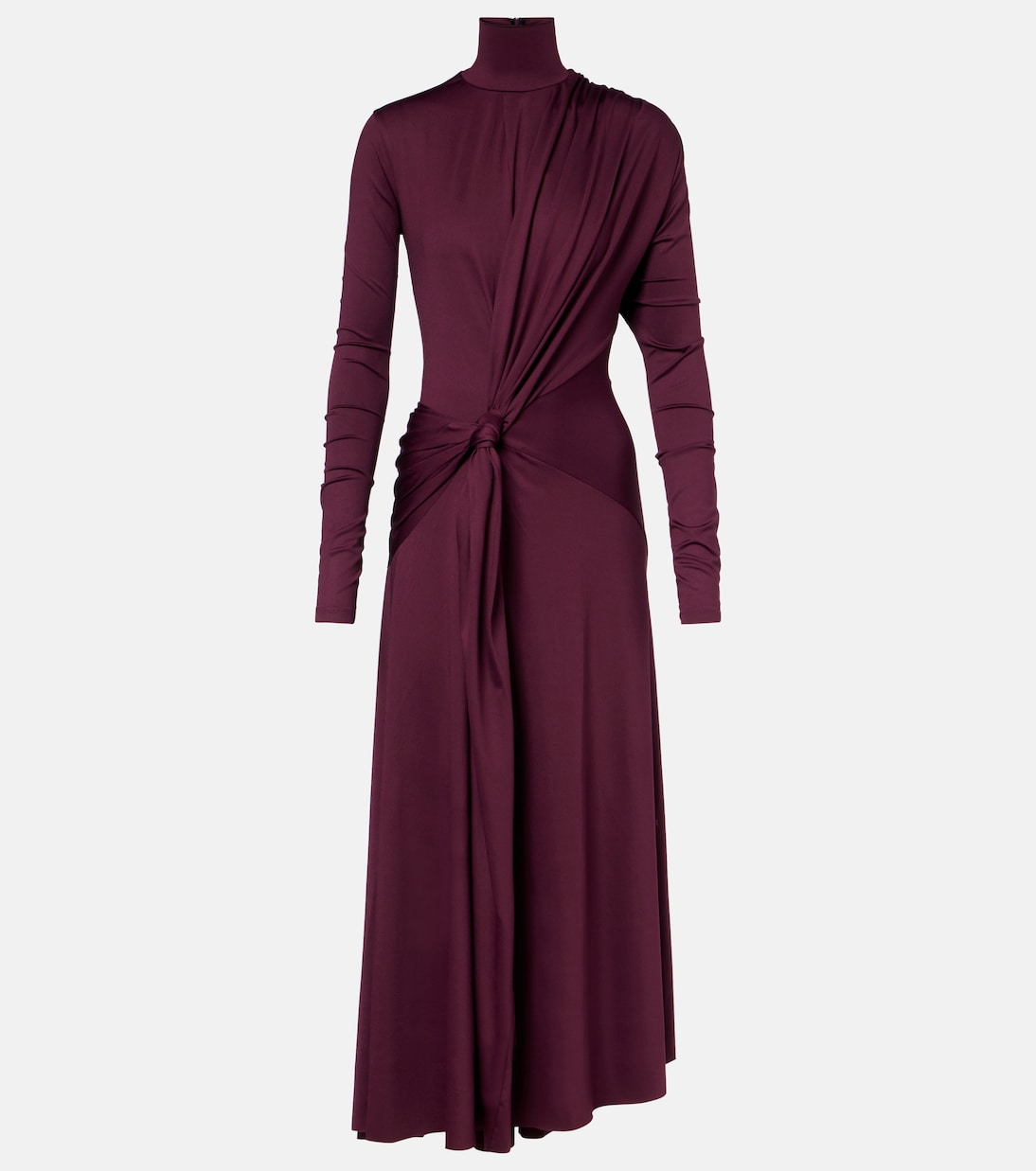 

Платье миди из джерси Victoria Beckham, Merlot