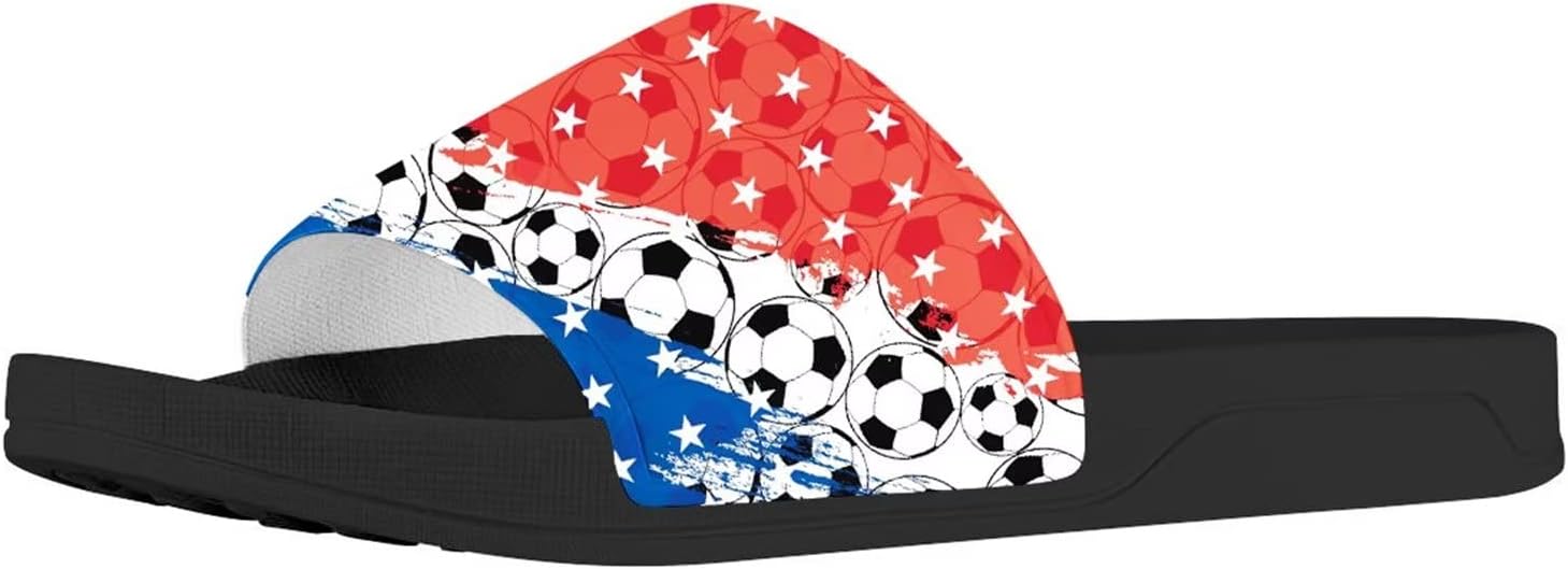 

Сланцы Forchrinse с леопардовым и гепардовым принтом для мужчин и женщин, нескользящие домашние и душевые тапочки, спортивные легкие сандалии, American Flag Football