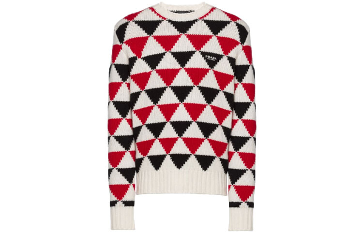 

Кашемировый свитер мужской красный Prada, красный