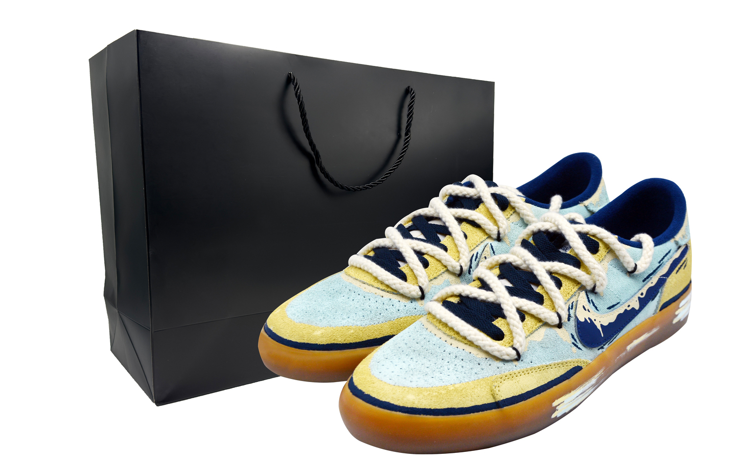 

Nike Наследие вулканизации морская соль сырное покрытие устойчивые к истиранию легкие низкие скейтборд кроссовки унисекс синий небесно-голубой, цвет Sky Blue