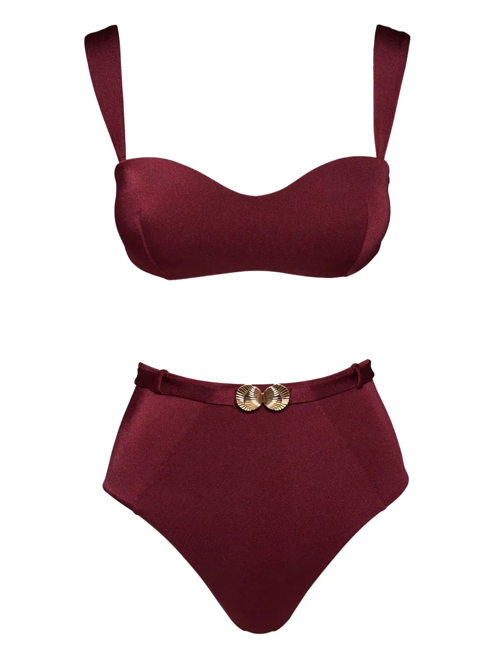 

Купальник с завышенной талией Noire Swimwear, красный