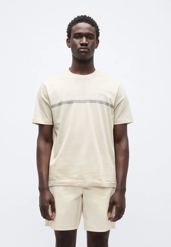 Футболка с принтом "соединяй структуру" Boss, Light Beige