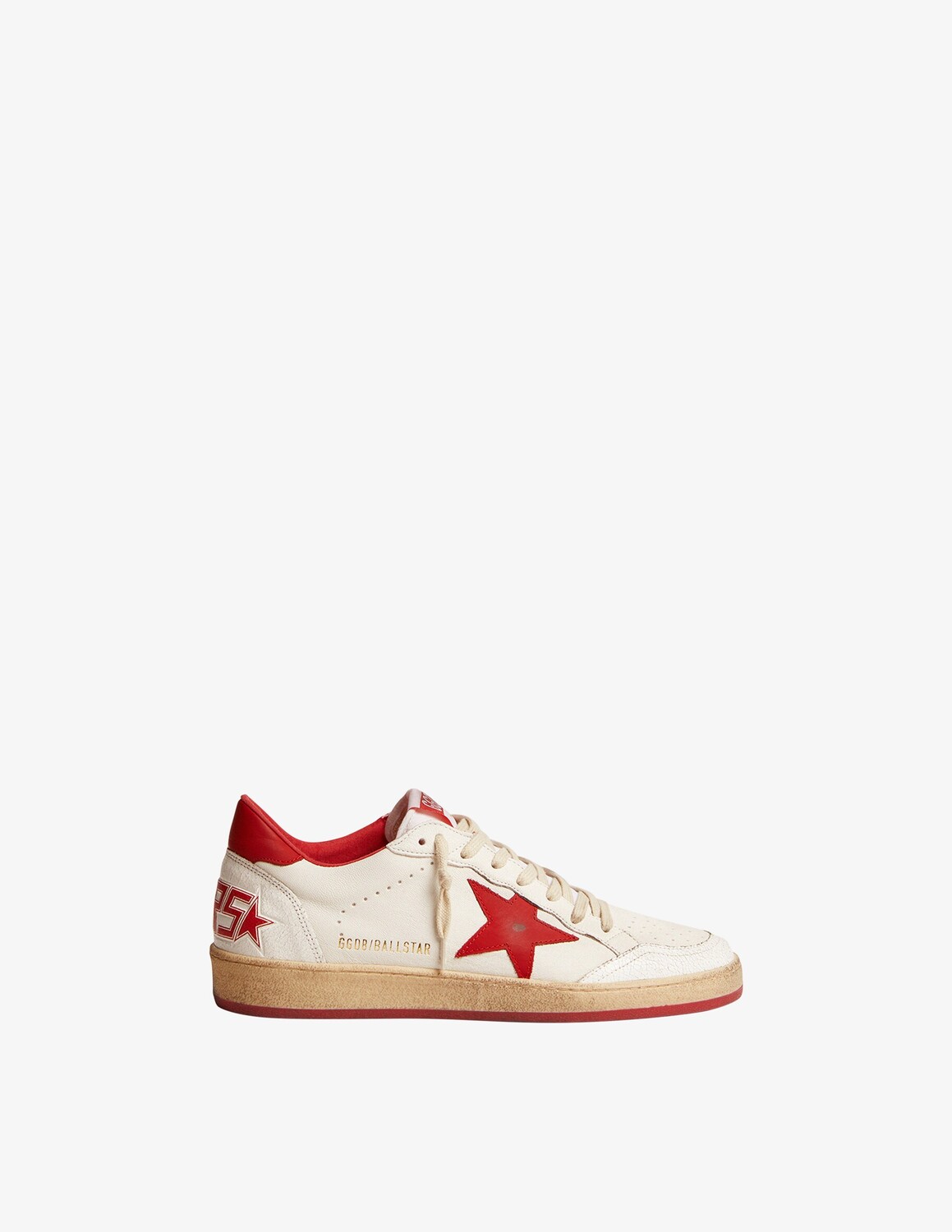 

Кроссовки ballstar наппа верх матовые Golden Goose, цвет White/Strawberry Red