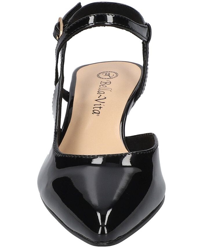 Женские туфли-лодочки Kayce с открытой пяткой Bella Vita, цвет Black Patent — фото 4