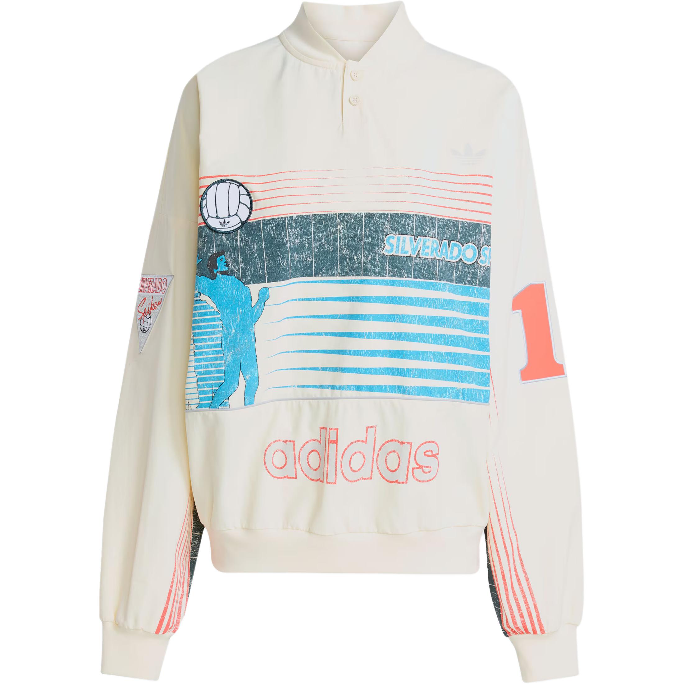 

Архивный свитшот summersport Adidas Originals, слоновая кость/синий