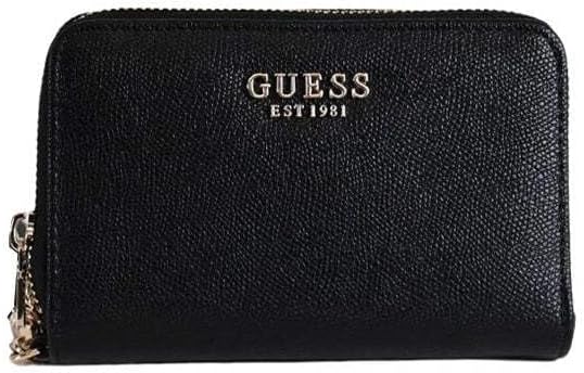 

GUESS Amorette средний кошелек с двумя молниями, Black Floral Print
