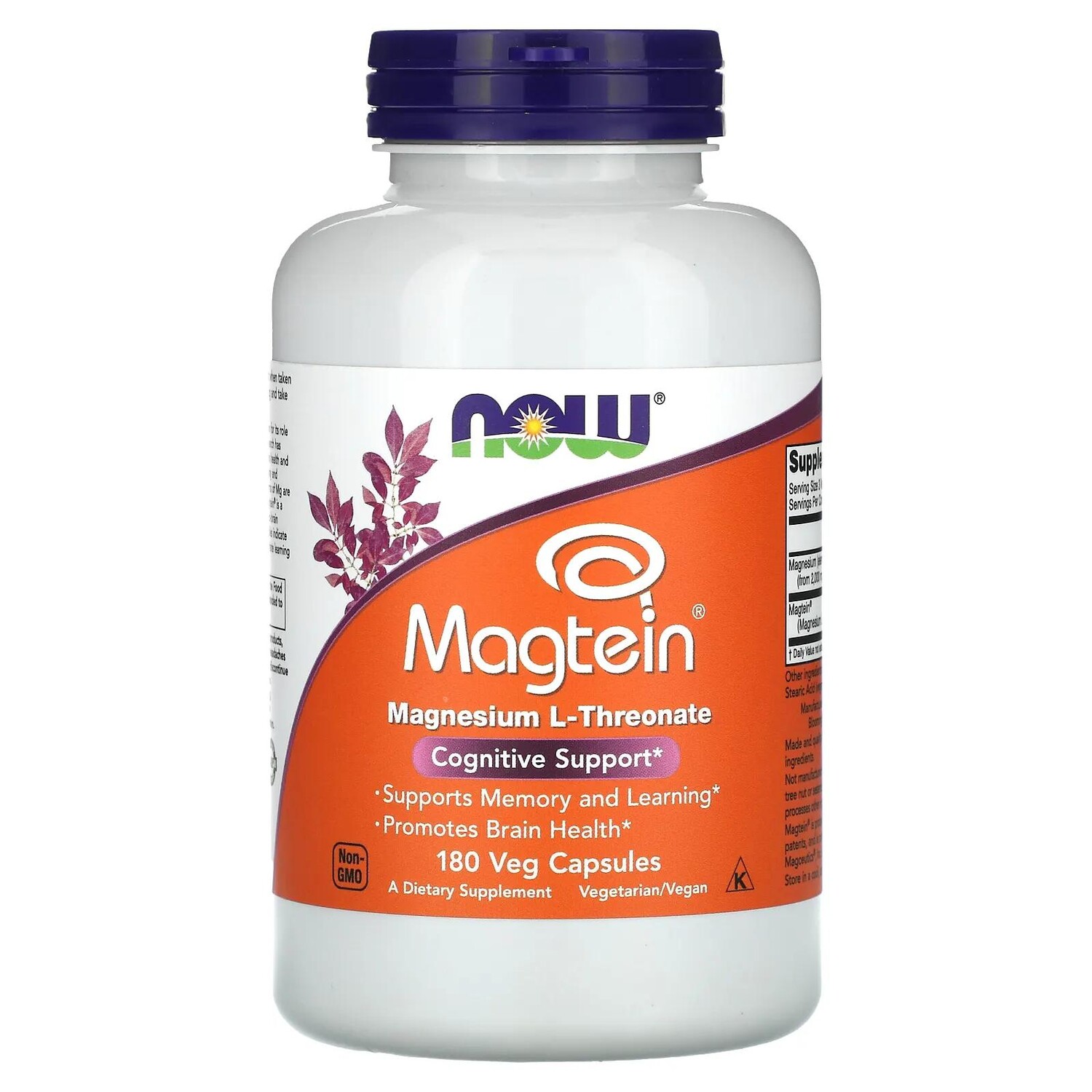 

NOW Foods Magtein`` 180 растительных капсул