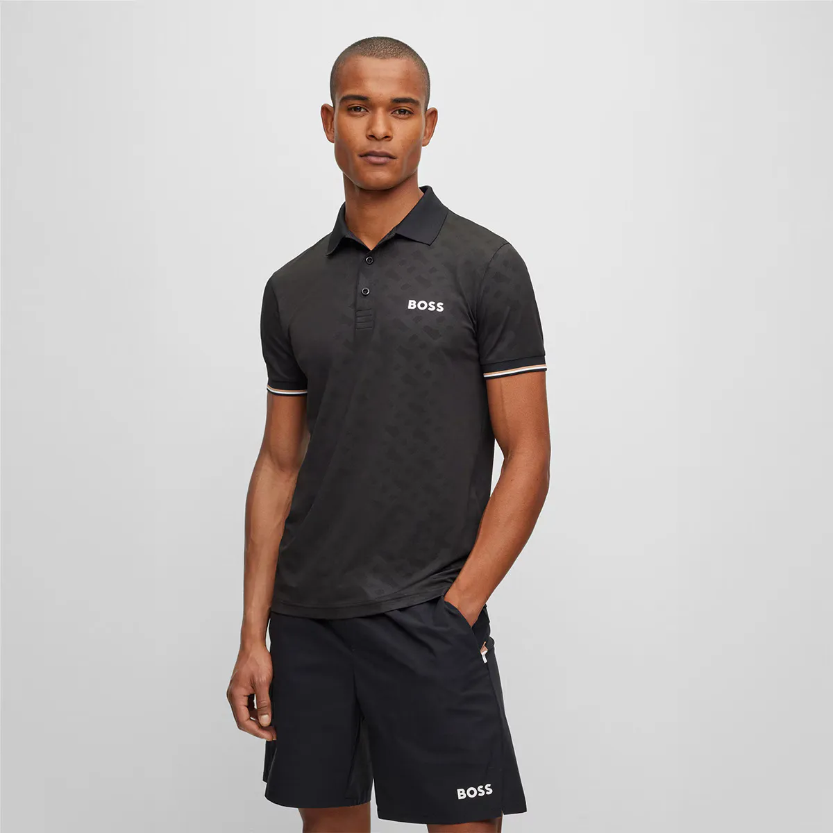 

Patteo MB Hugo Boss мужская рубашка поло, чёрный