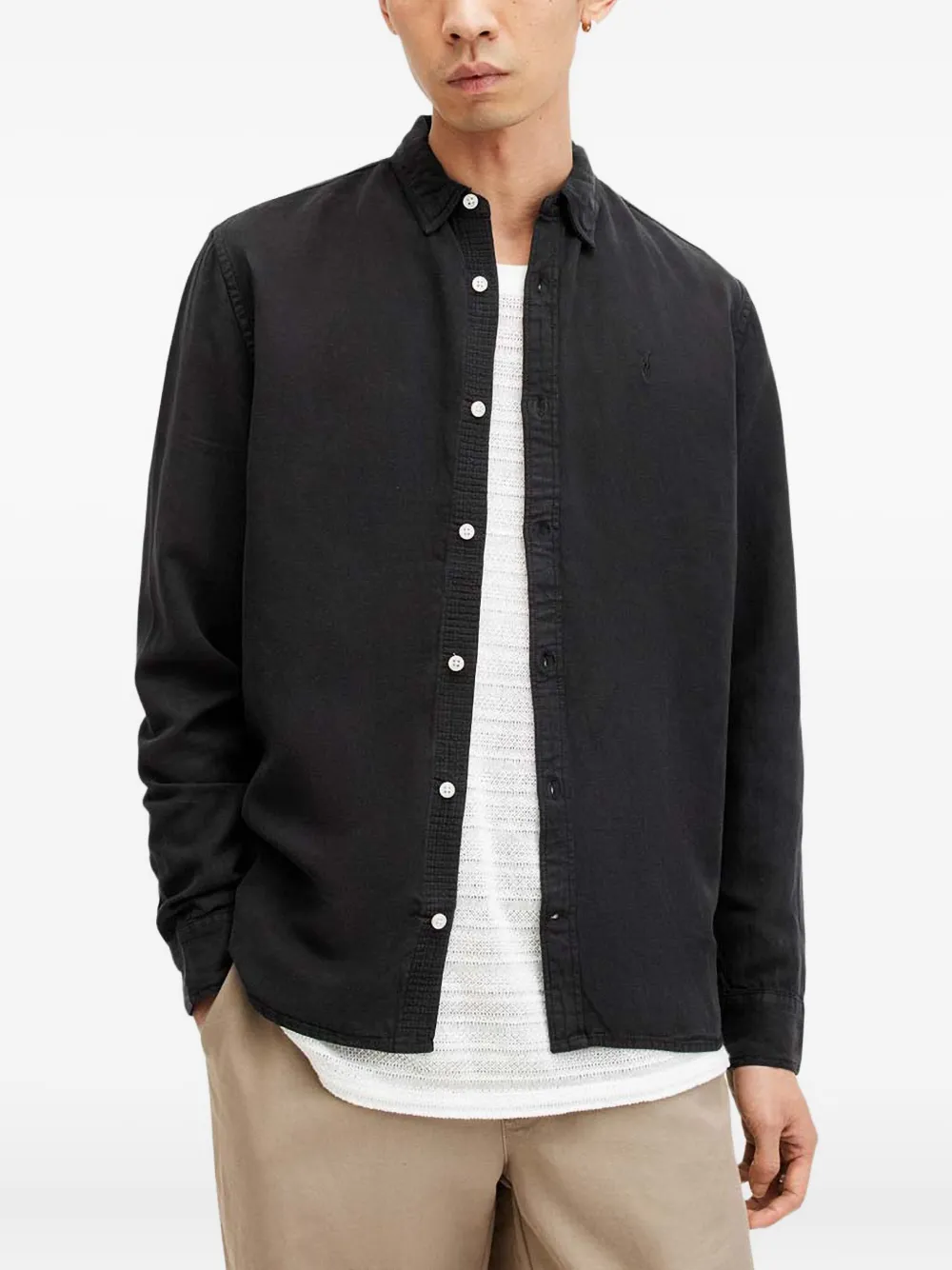 

Рубашка Laguna с длинными рукавами и застежкой на пуговицы AllSaints, черный