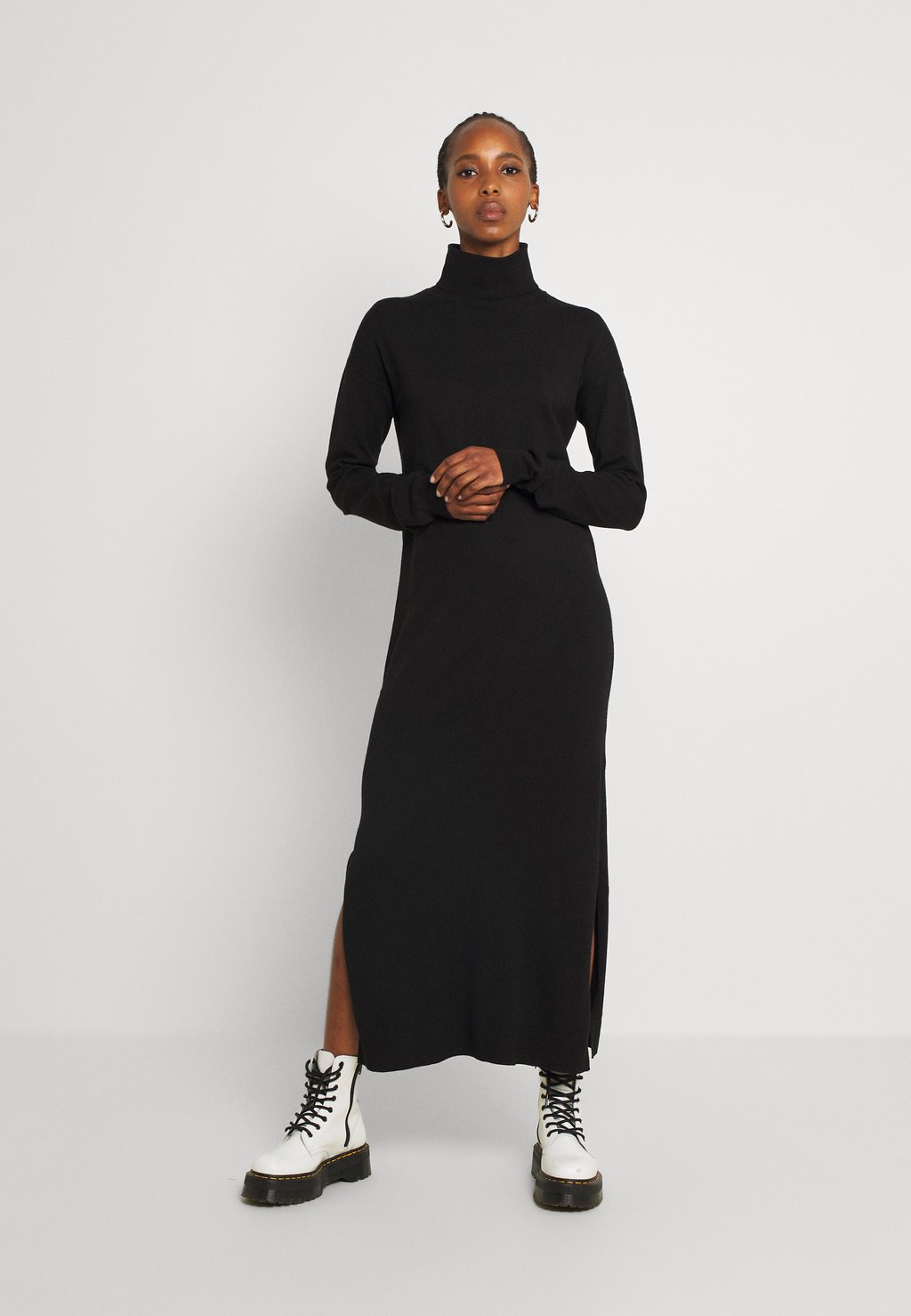 

Вязаное платье ROLLKRAGEN BASIC MAXI STRICKKLEID Even&Odd, черный