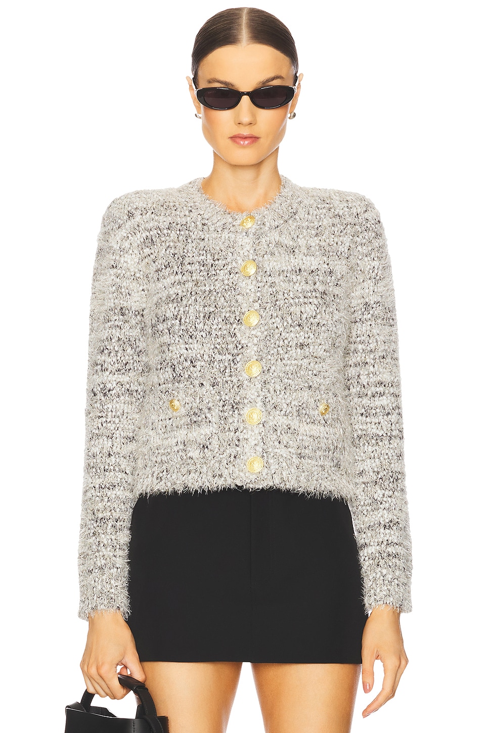 

Кардиган из трикотажа Una L'Agence, black, ivory & gold multi