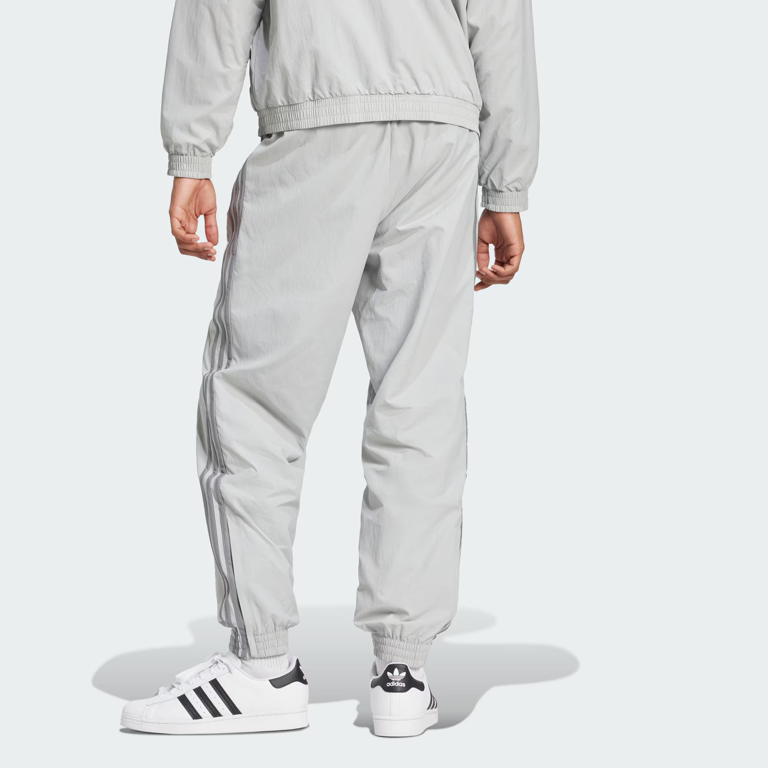 Adidas Originals Adicolor Firebird Track спортивные брюки мужские светло-серый — фото 4