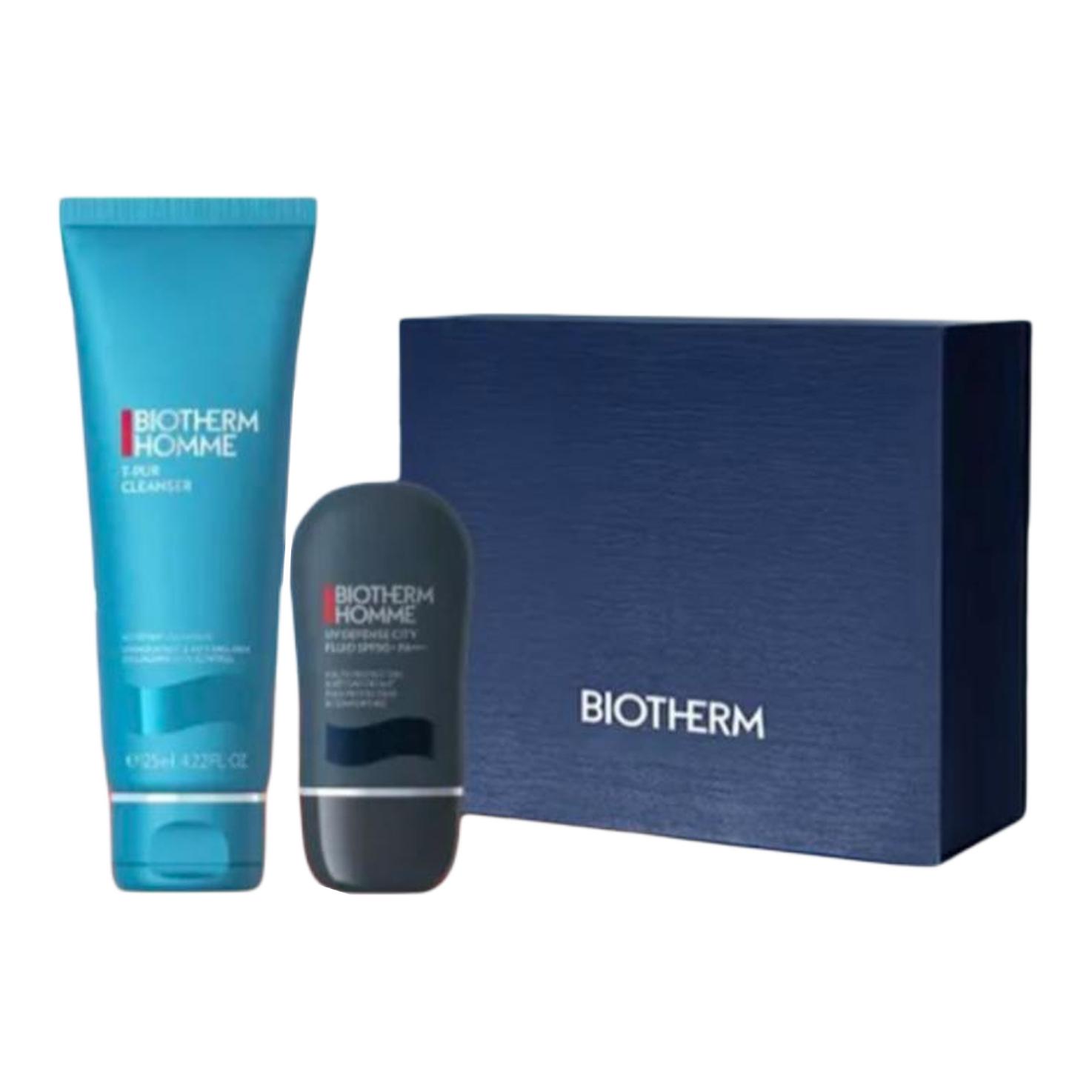 Набор для ухода за кожей Biotherm Homme: увлажняющее солнцезащитное средство + очищающее средство, 30 мл + 125 мл — фото 4