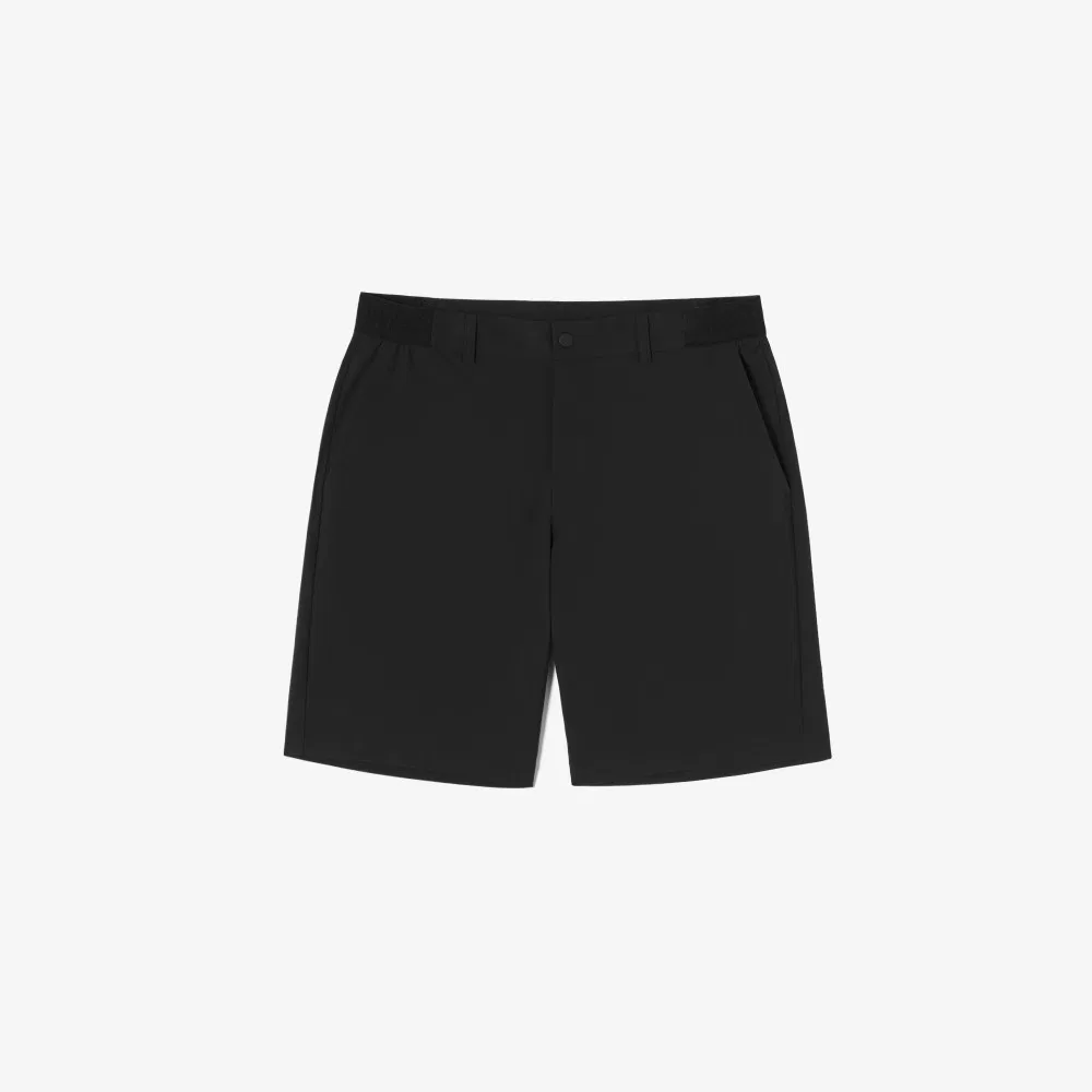 Мужские базовые шорты-бермуды чёрные от Lacoste