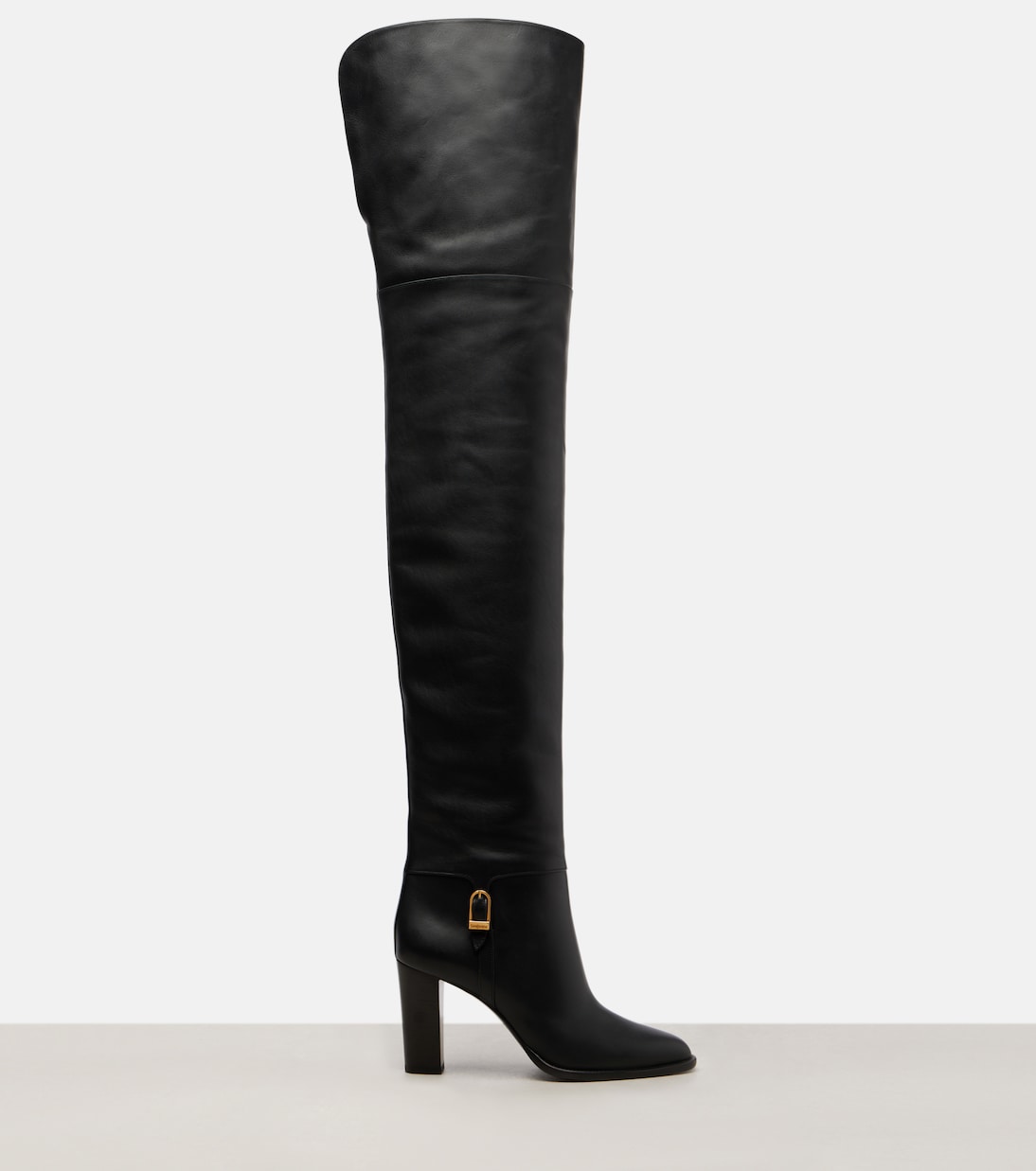 Сапоги выше колена из кожи Julia 85 Saint Laurent, Noir — фото 4