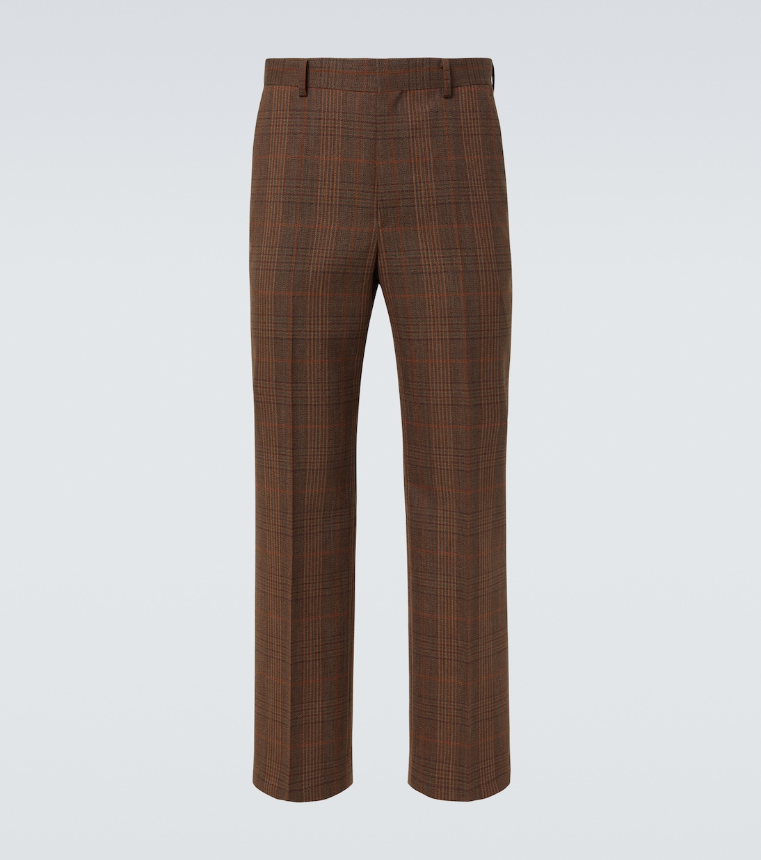 

Брюки из шерсти в клетку "Принц Уэльский" Auralee, Brown Check