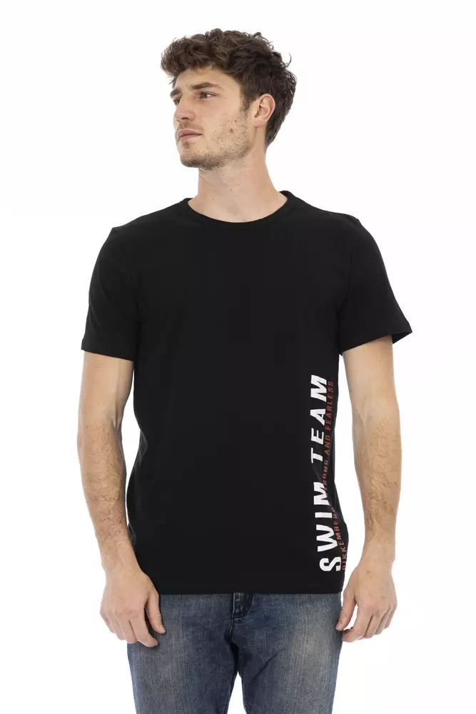 

Черная хлопковая мужская футболка Bikkembergs