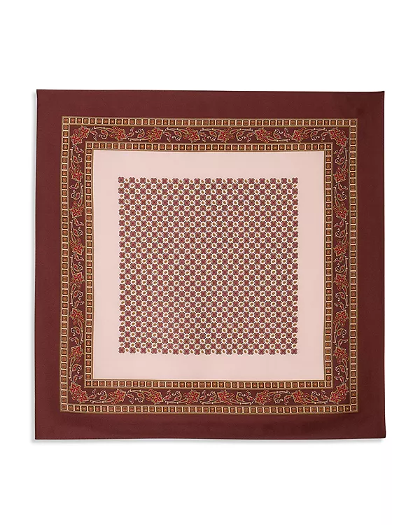 

Шелковый шарф-бандана с принтом Sandro, коричневый