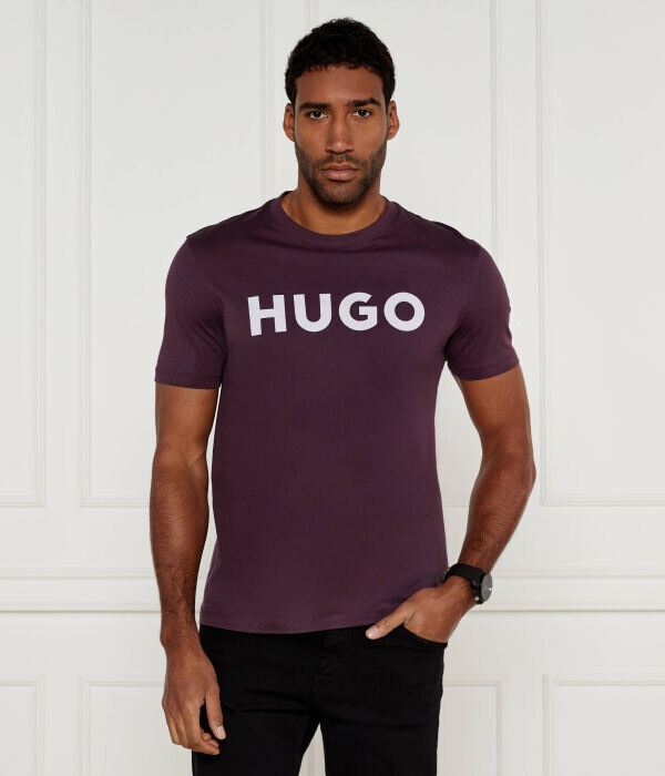 

Футболка мужская Hugo с большим логотипом бренда, фиолетовый
