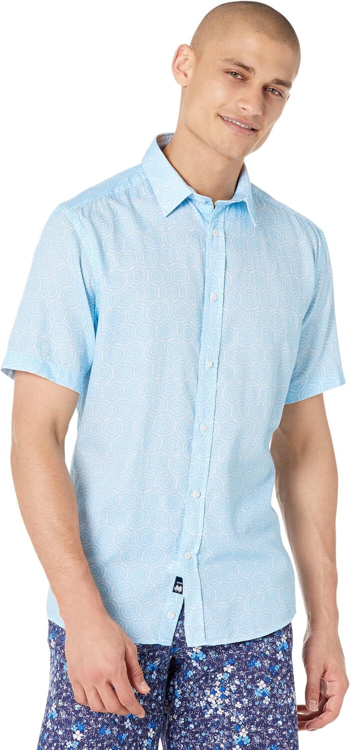 

Рубашка BENSON Champlain Short Sleeve Cotton Blend Shirt, цвет Pale Blue