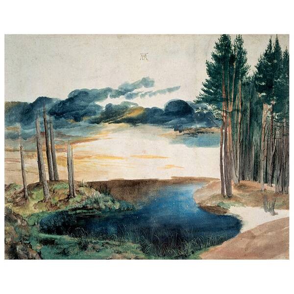 

Фреска LegendArte Albrecht Durer Weiher im Walde, многоцветный