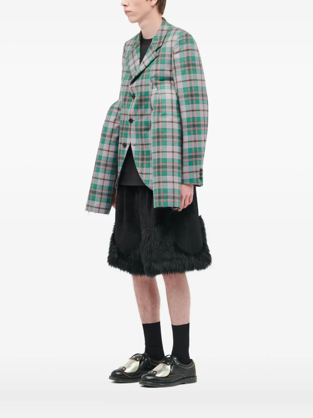 

Клетчатый пиджак Comme des Garçons Homme Plus, зеленый