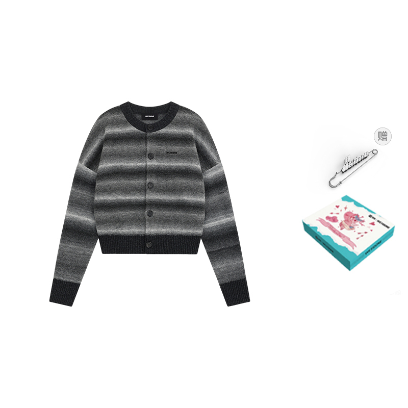 

Кардиган в полоску омбре WE11DONE, темно-серый (valentine's day box)