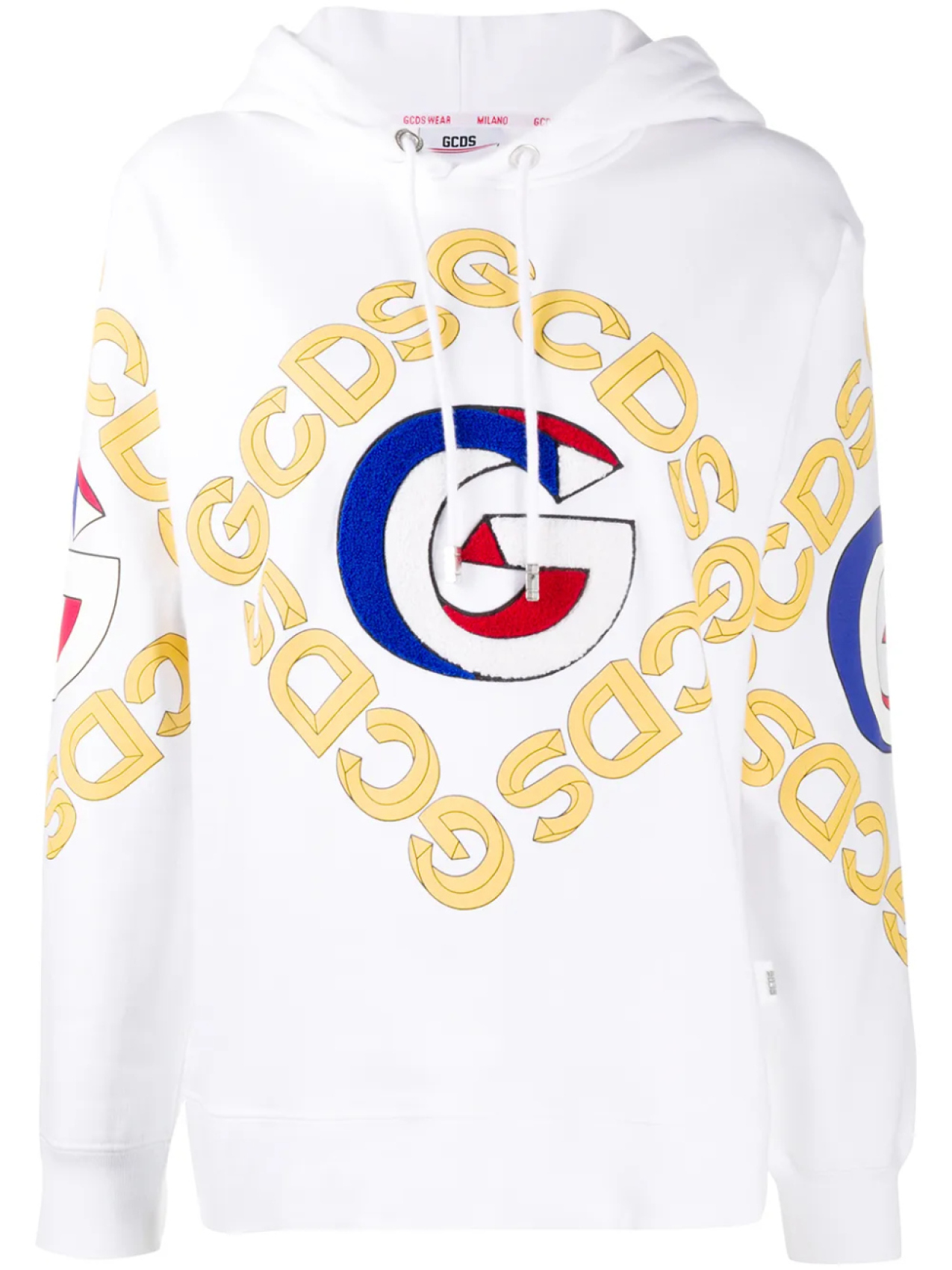 

GCDS худи с логотипом, белый