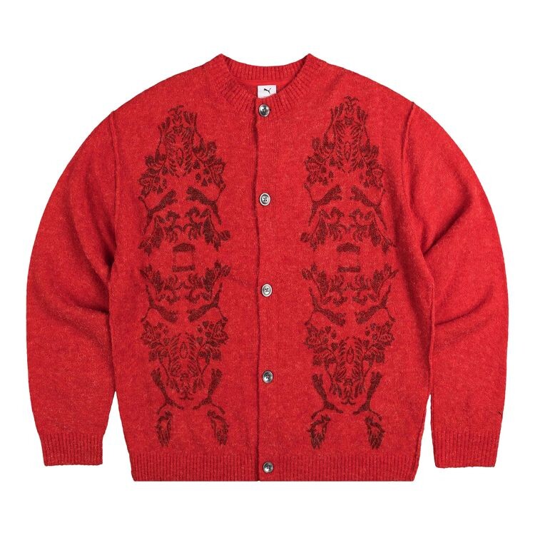

Кардиган Puma x Aries Knitted Cardigan Red, красный