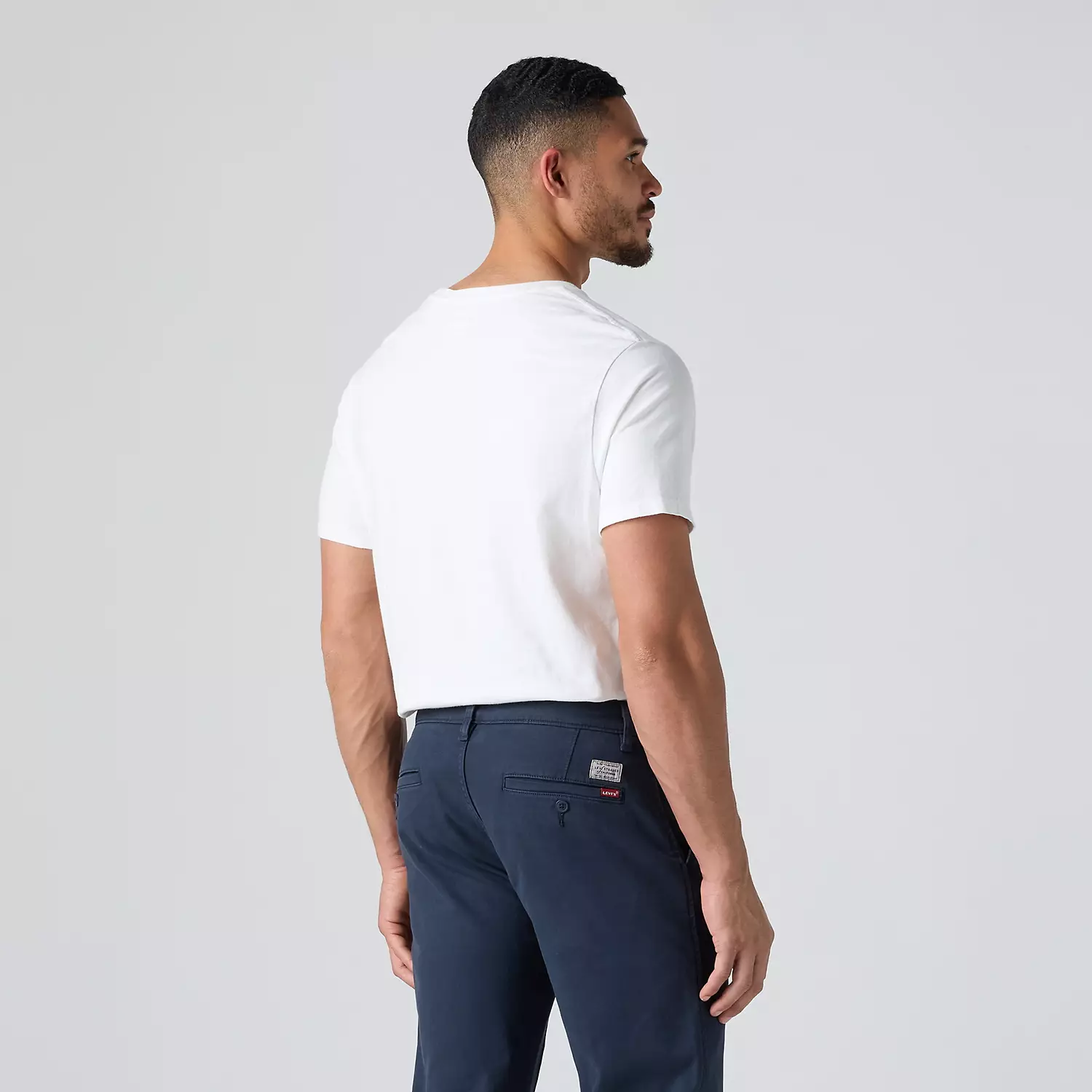 Levi's xx чиносы стандартного зауженного кроя мужские брюки, цвет Baltic Navy Garment Dye - Blue — фото 3
