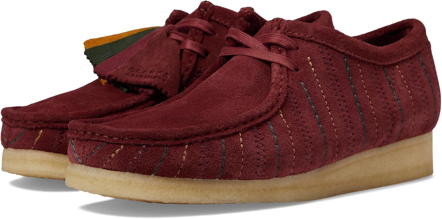 

Мужские ботинки Clarks Wallabee, бордовый