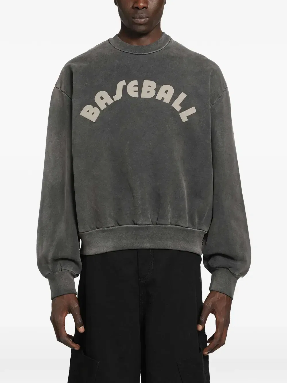 Свитшот в стиле бейсбольной формы Fear Of God, серый