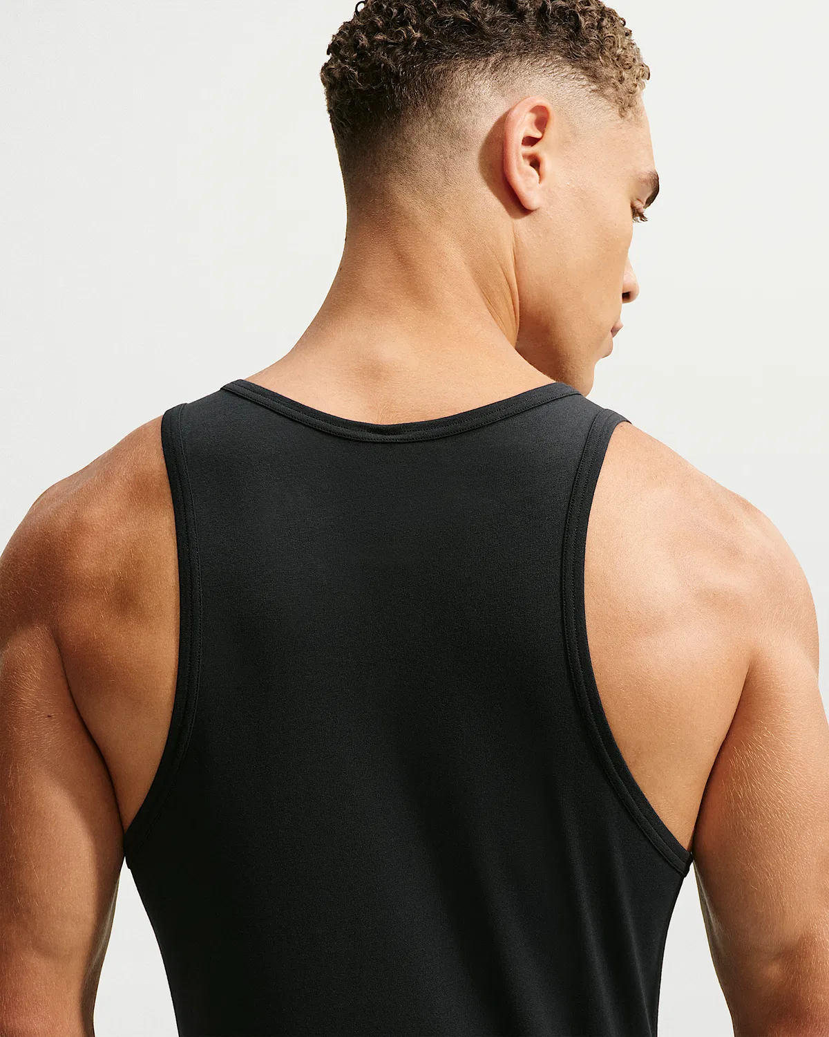 Мужская майка Dri-FIT Nike Essential Stretch Cotton, Black — фото 2