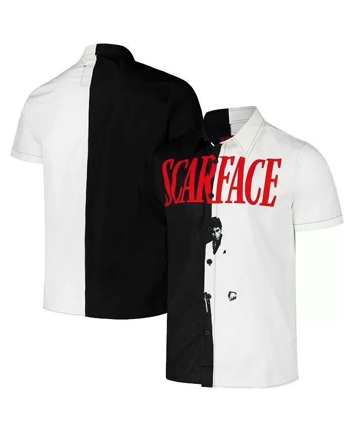 

Мужская и женская черная рубашка Scarface Split Woven на пуговицах Reason