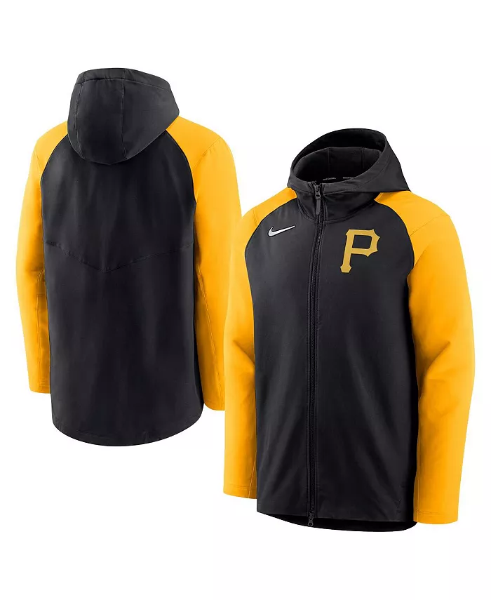 

Мужская черная с золотом толстовка на молнии Pittsburgh Pirates Authentic Collection Performance Raglan Nike