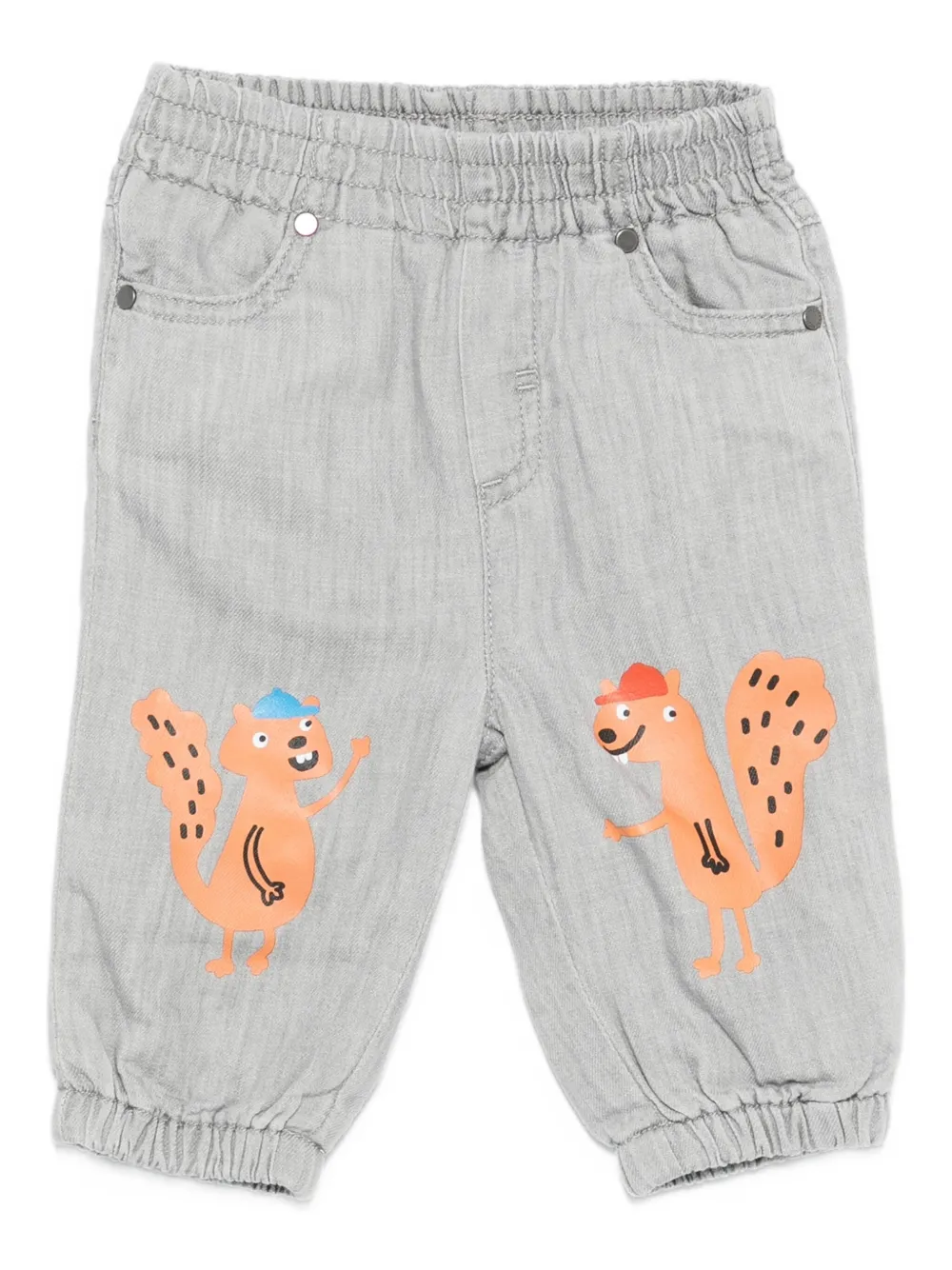 

Брюки с эластичным поясом Stella McCartney Kids, серый