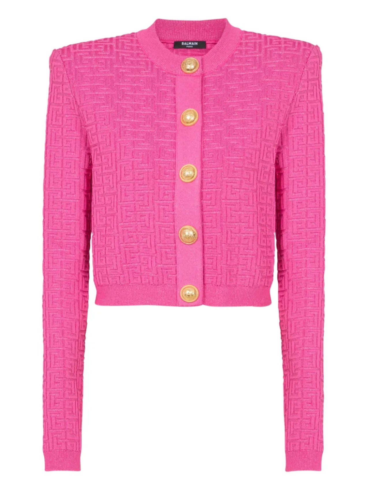 

Balmain кардиган с монограммой, розовый