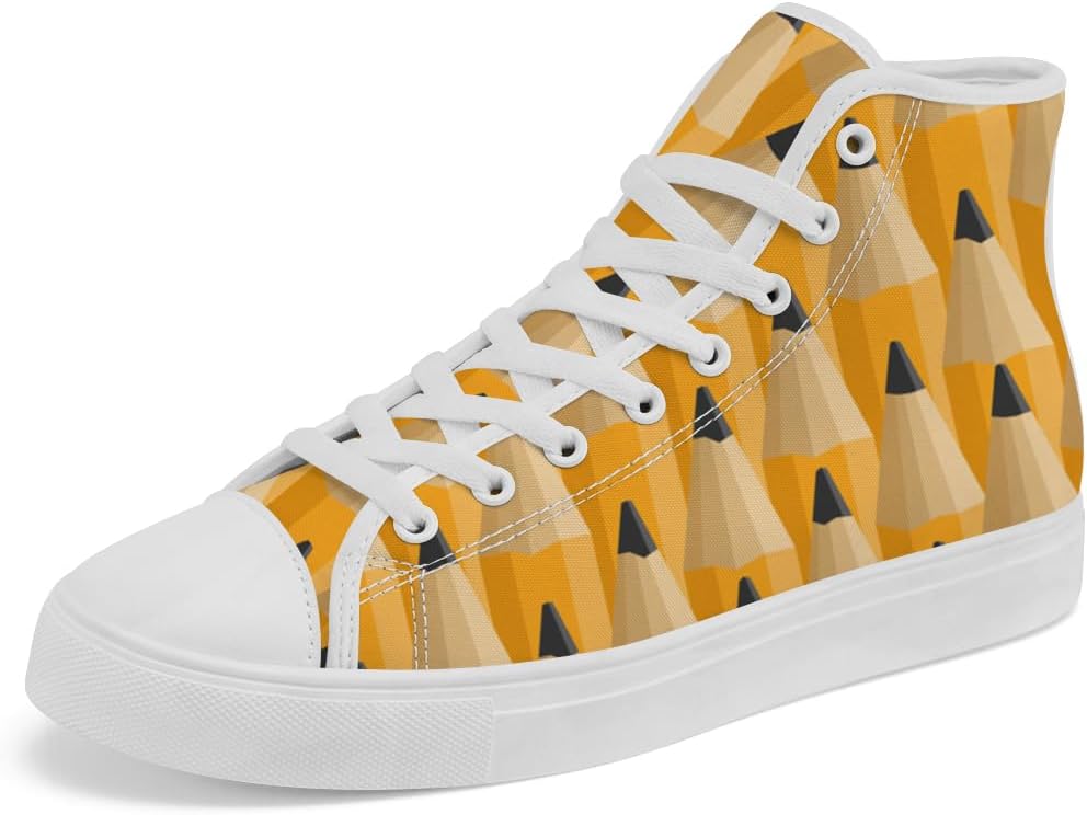 

Кеды Chebing Pencil на высокой подошве из ткани, высокие кроссовки для учителей, шнуровка, повседневная обувь для женщин и мужчин, желтый