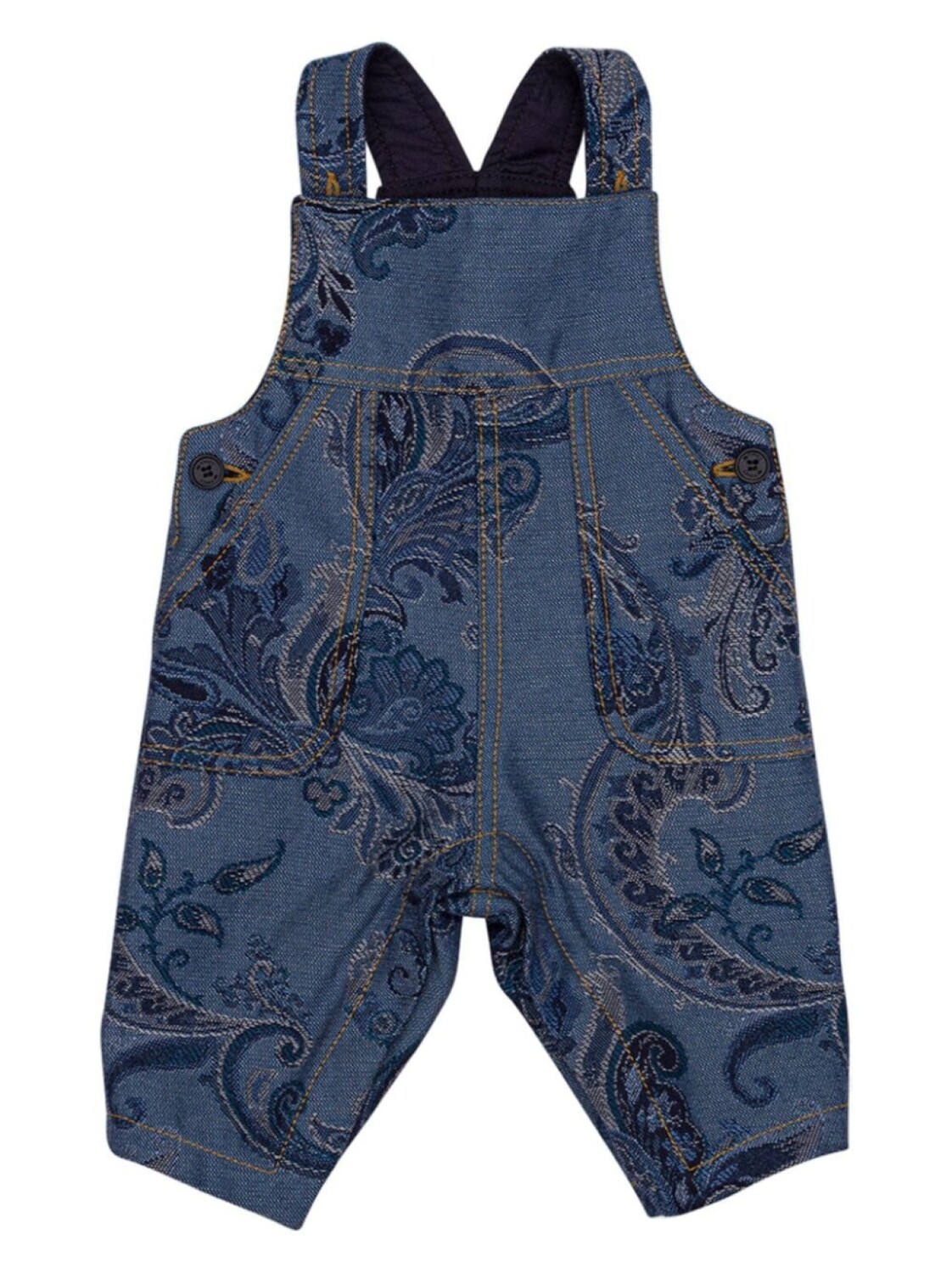 

ETRO KIDS комбинезон с узорчатым жаккардом, синий