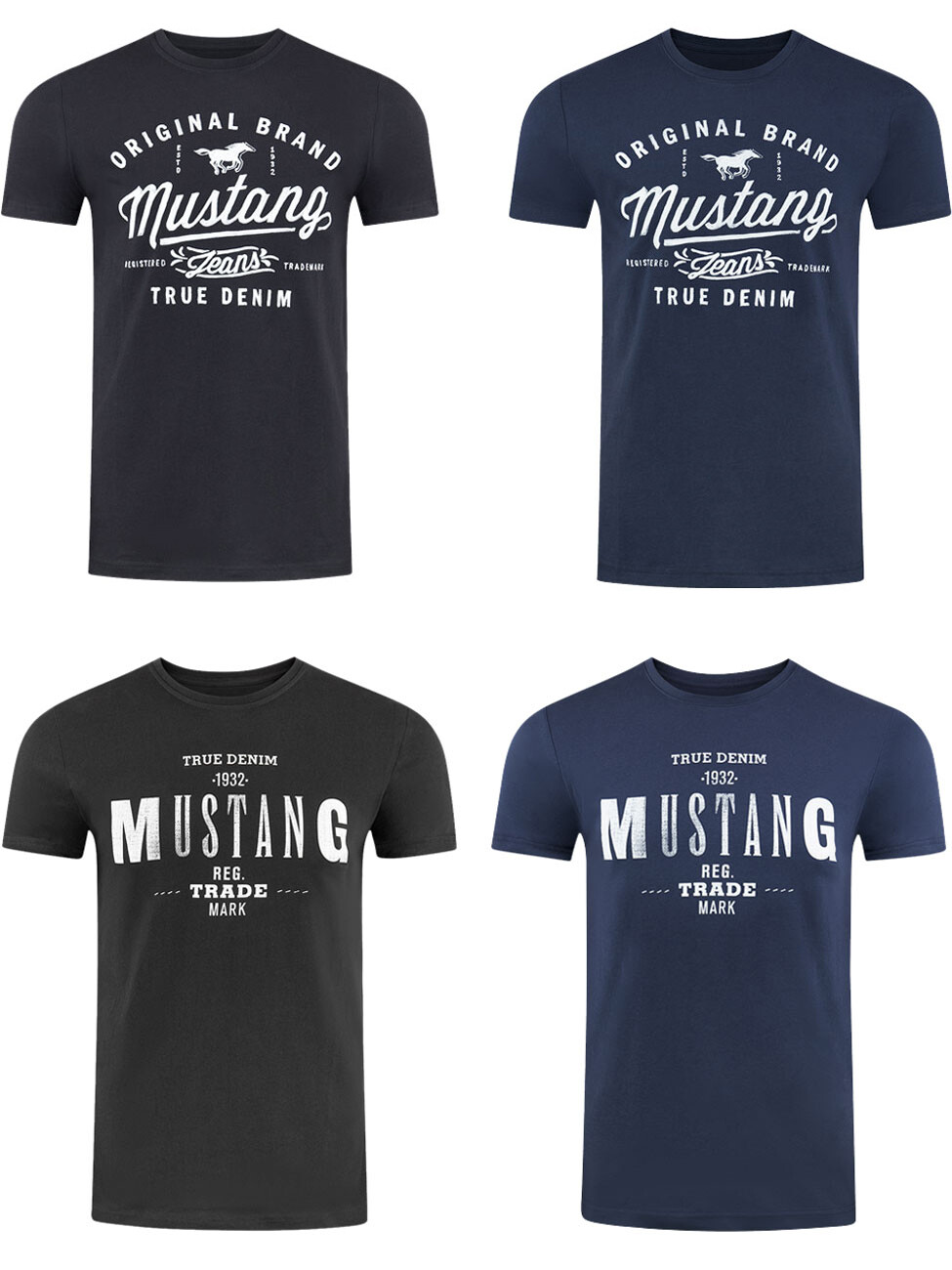

Футболка Mustang Basic Print 4er Pack, разноцветный