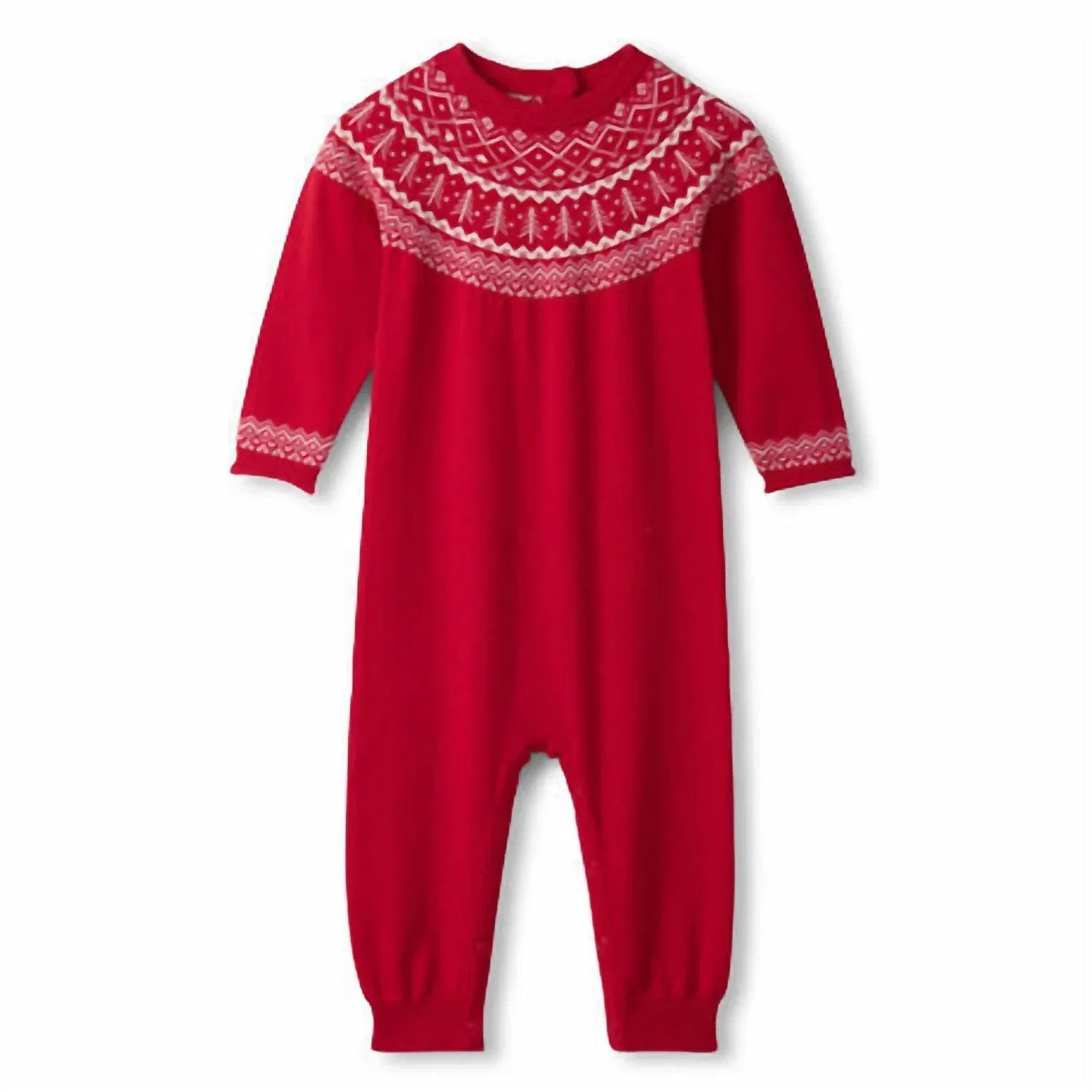 Hatley Детский комбинезон-свитер в стиле Fair Isle, красный