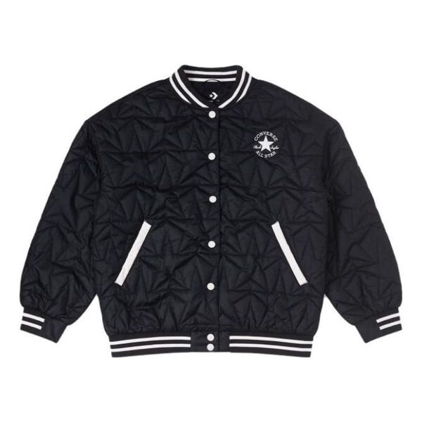 

Куртка rpc padded baseball bomber jacket asia sizing 'black white' Converse, черный