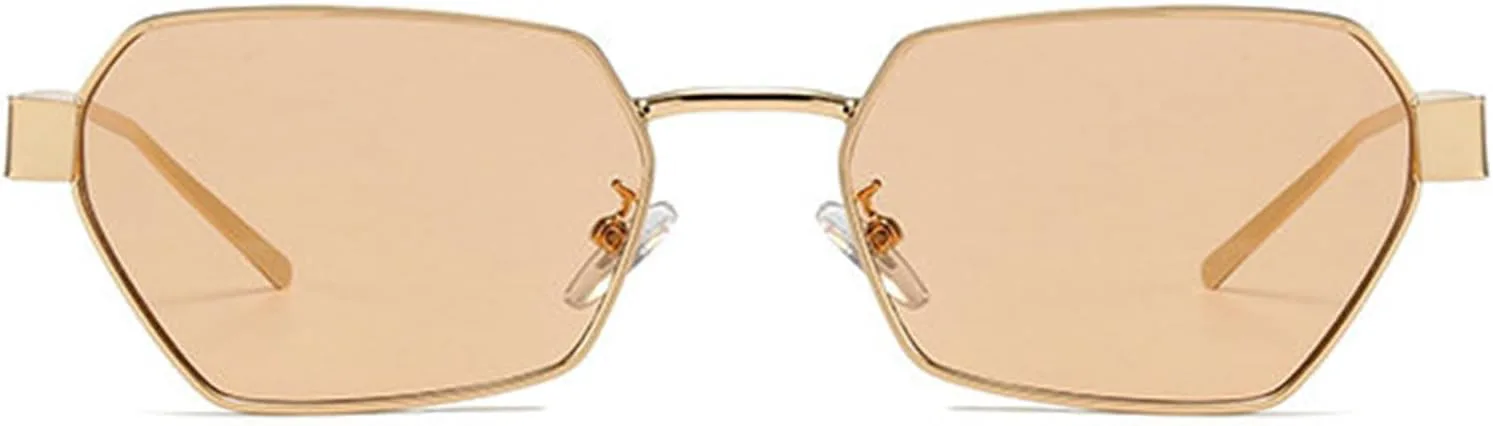 

Хелена Модные винтажные квадратные солнцезащитные очки для женщин и мужчин в стиле ретро с металлическими оправами, многоугольные, популярные панк-очки helena, C2