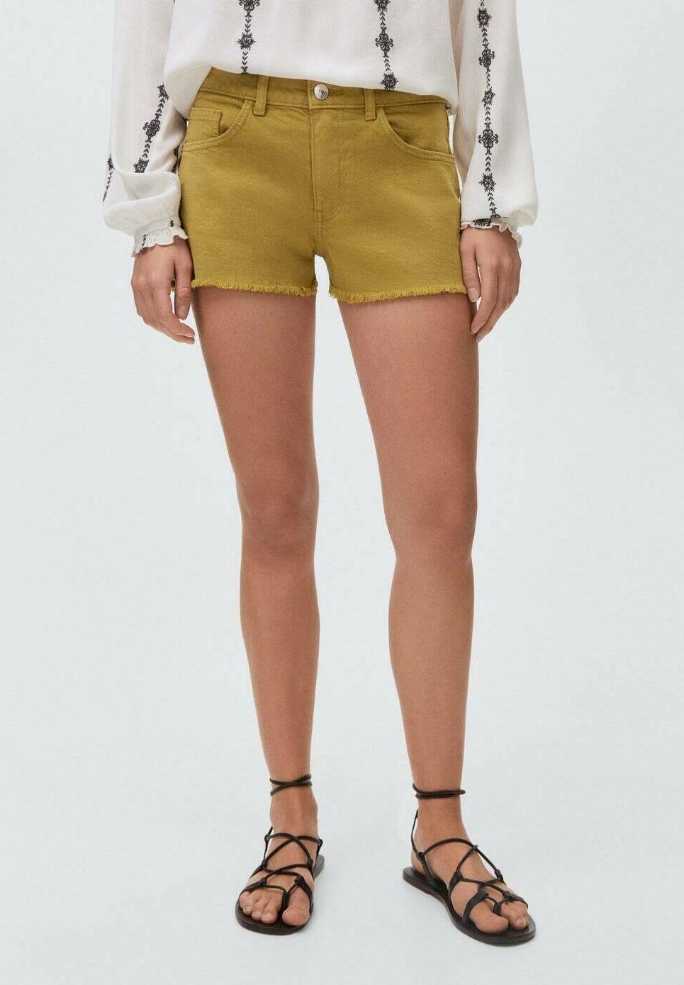 

Джинсовые шорты OLIVE Mango Kids, оливковый