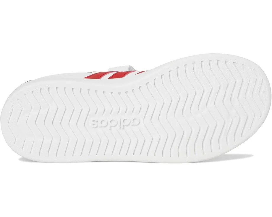 Кроссовки Adidas Kids Streetalk Elastic Lace Shoes (Little Kid), White/Better Scarlet/Black — фото 3