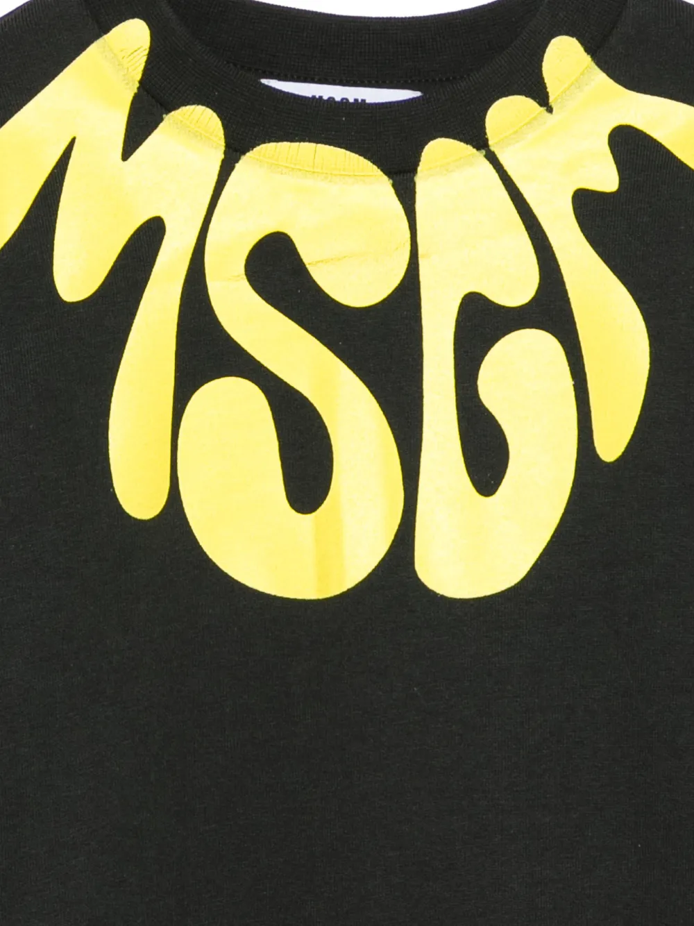Свитшот с круглым вырезом Msgm Kids, черный — фото 3