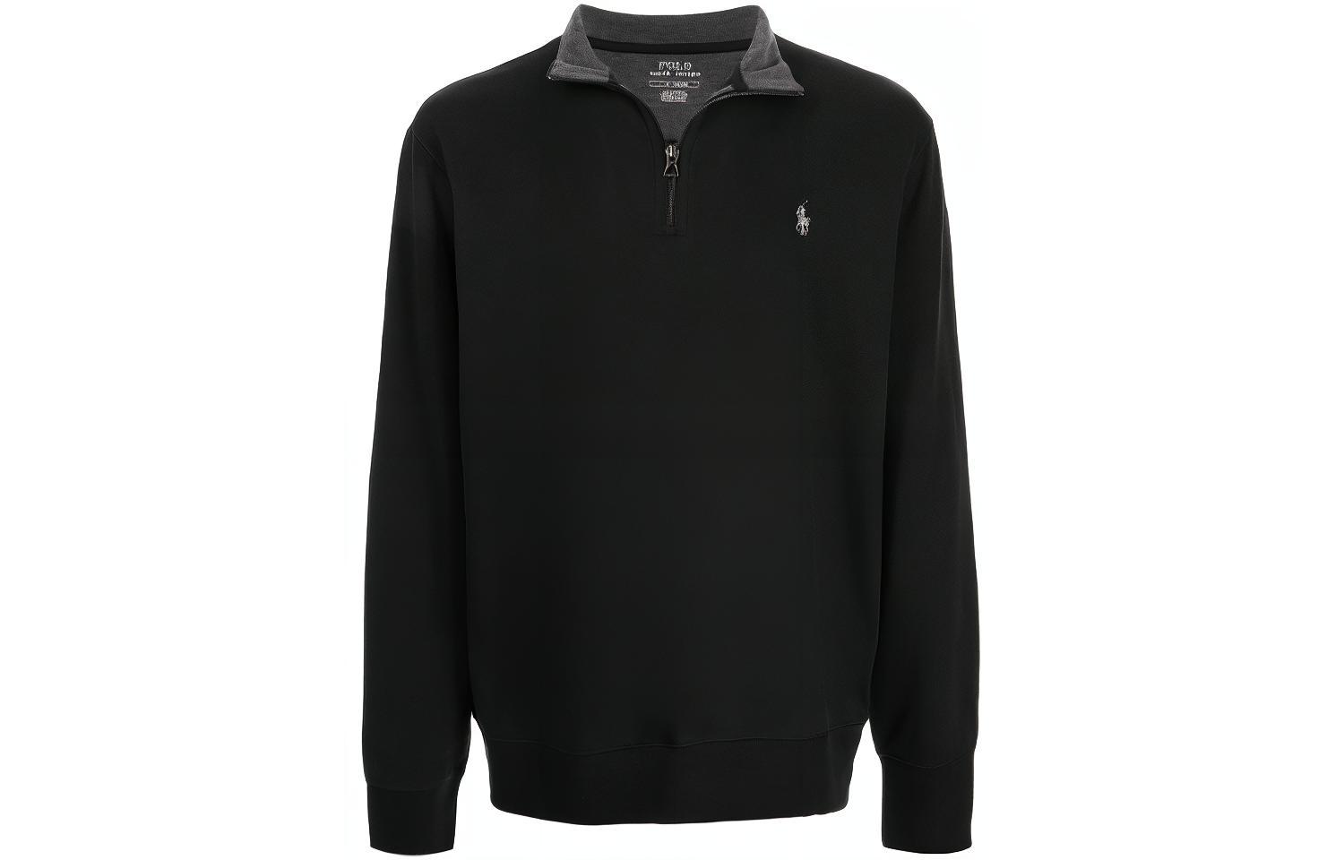 Полузастегивающийся худи-толстовка Polo Ralph Lauren, черный — фото 2