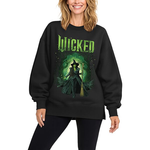 

Женский оверсайз флисовый свитшот Wicked for Good Elphaba Licensed Character