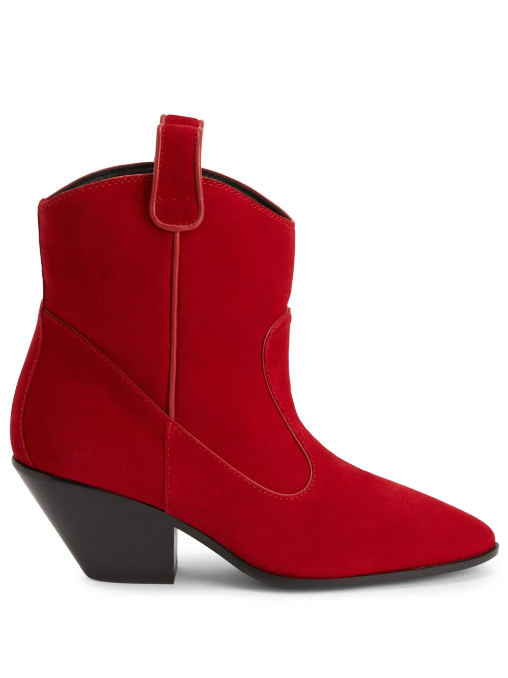 Бархатные ботильоны Elna 55 Giuseppe Zanotti, красный